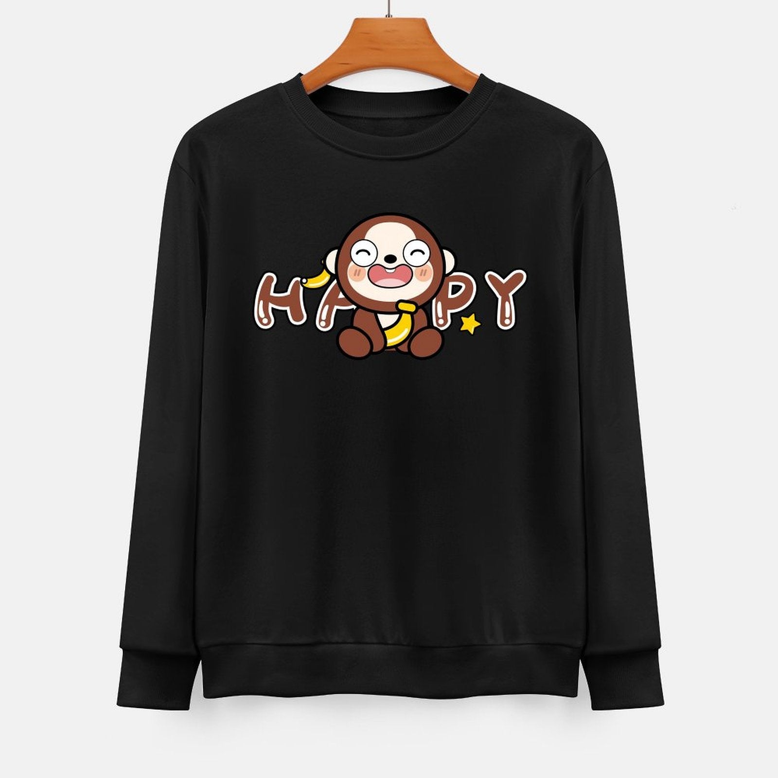 Front Patterned Long Sleeve TopRelaxed Fit Minimal